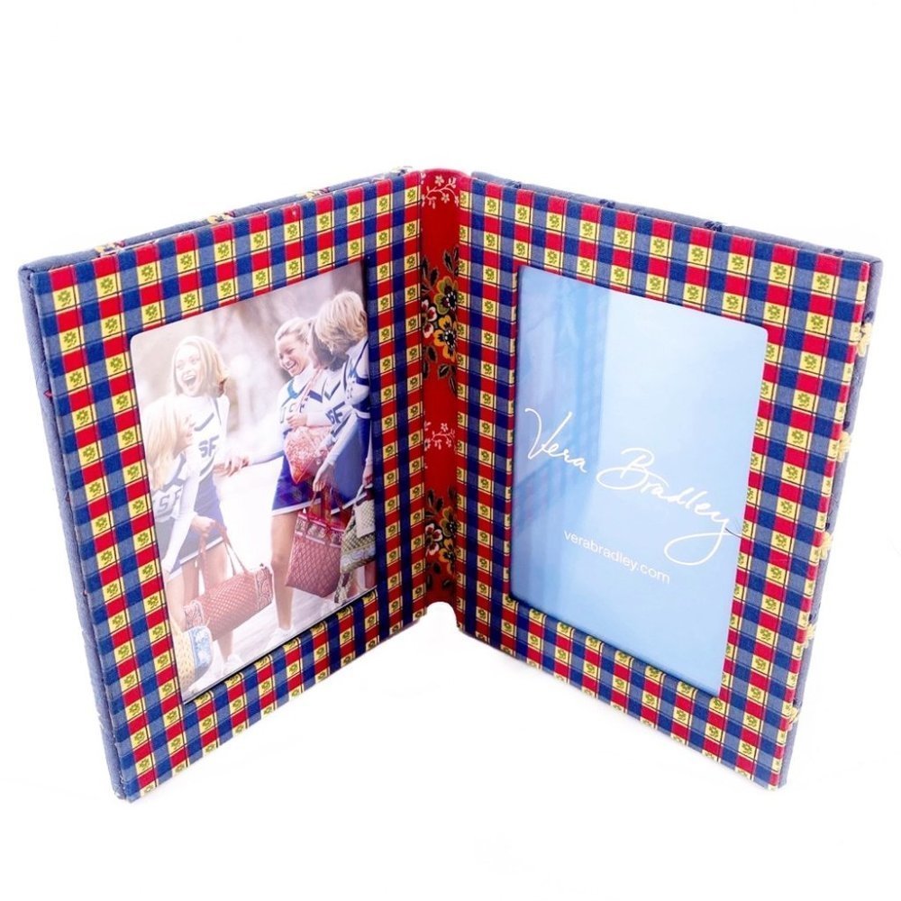 Vera Bradley Quilted 4x6 Double Frame New